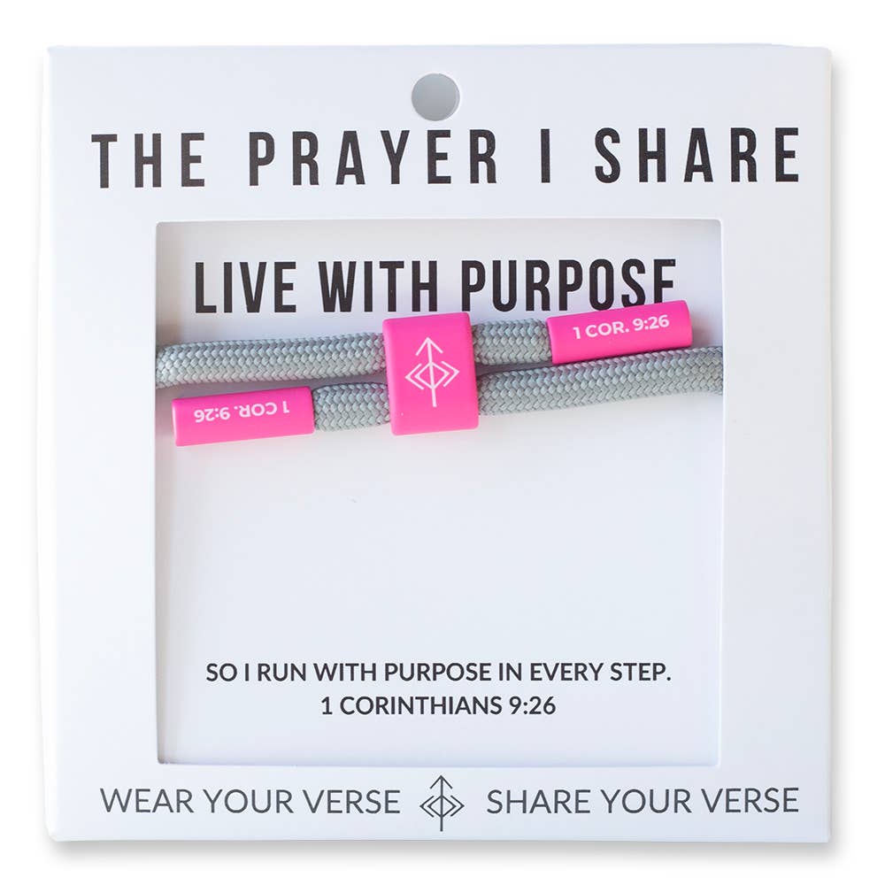 LIVE WITH PURPOSE Bracelet, Christian Cord Bracelet