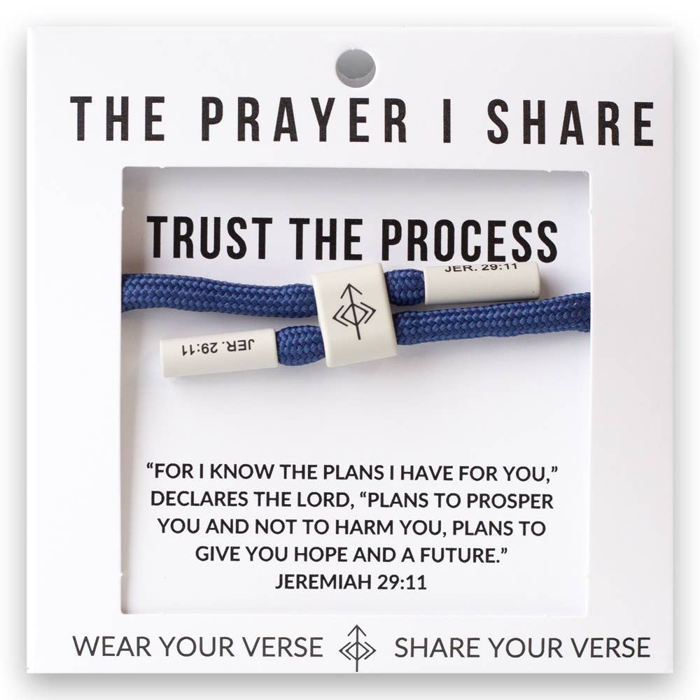 TRUST THE PROCESS, Bible Verse Bracelet, Christian Athletes