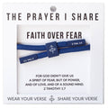 FAITH OVER FEAR Bracelet, Christian Cord Bracelet | Military